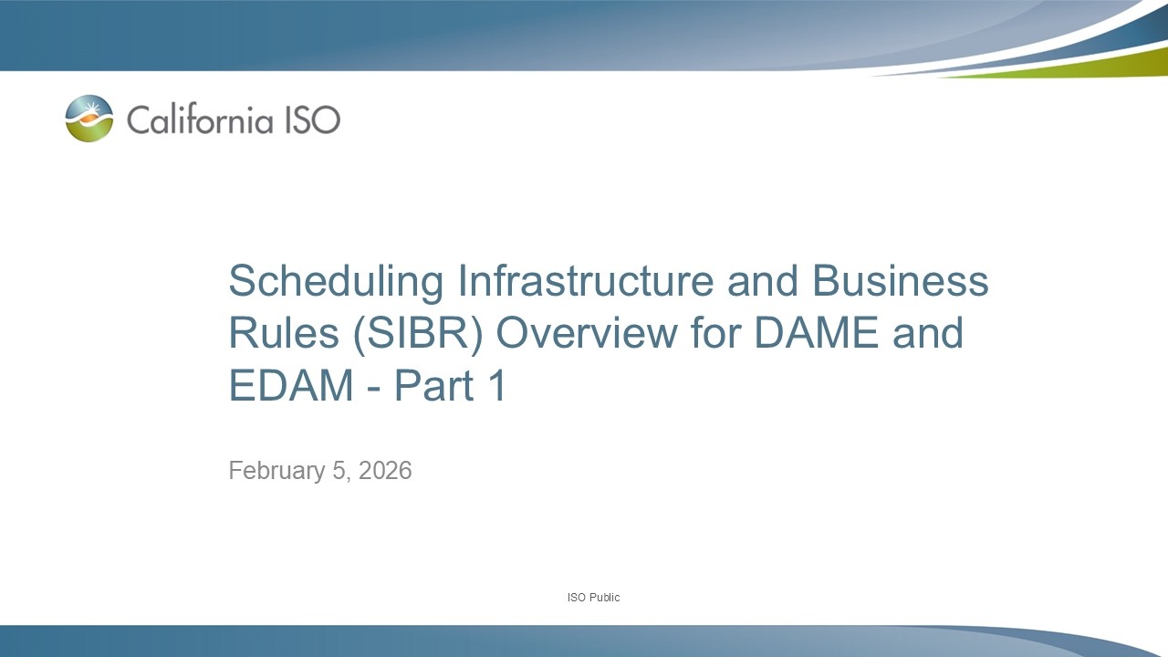 Feb 5, 2026 - Scheduling Infrastructure and Business Rules (SIBR) Overview for DAME and EDAM Part 1