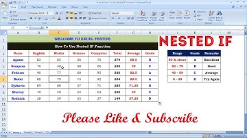How to use NESTED IF function in excel - Tamil