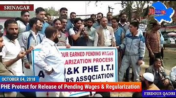 PHE Employees Protest for Pending Wages| JK TOP NEWS