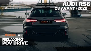 Audi RS6 C8 (2020) | POV Relaxing Evening Drive through Rotterdam | ASMR Burbles & 3D Sound | Cruise