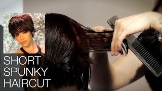 razor cut women's hair