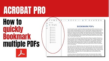 How to BOOKMARK PDFs - Adobe Acrobat Pro