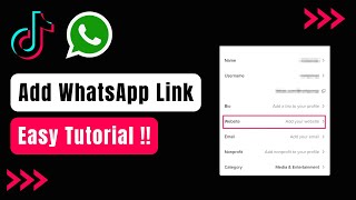 How to Add WhatsApp Link in TikTok !