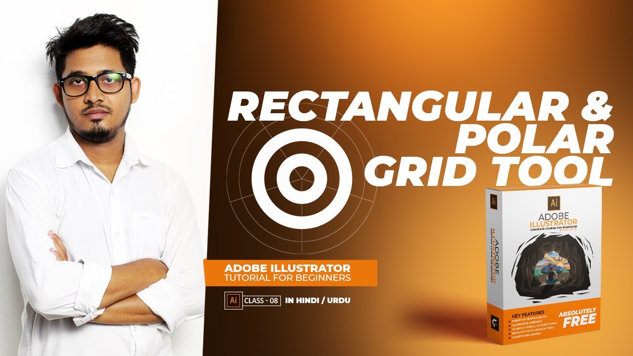 Rectangular Grid Tool | Polar Grid Tool in Adobe illustrator Tutorial ...