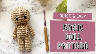 Quick and easy: Basic Crochet Doll Body -1 Hour Project screenshot 5