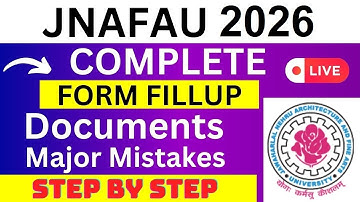 JNAFAU 2026 Application Form - JNAFAU Registration 2026| How To Fill JNAFAU 2026 Application Form