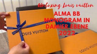 LOUIS VUITTON ALMBA BB DAMIER EBENE UNBOXING 2022