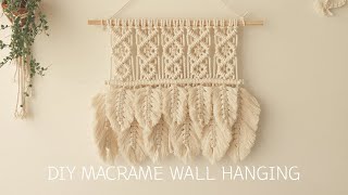 DIY Macrame wall hanging tutorial | 마크라메 월행잉 만들기 | 집 꾸미기 인테리어 소품