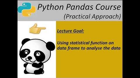 python pandas course-applying statistical function
