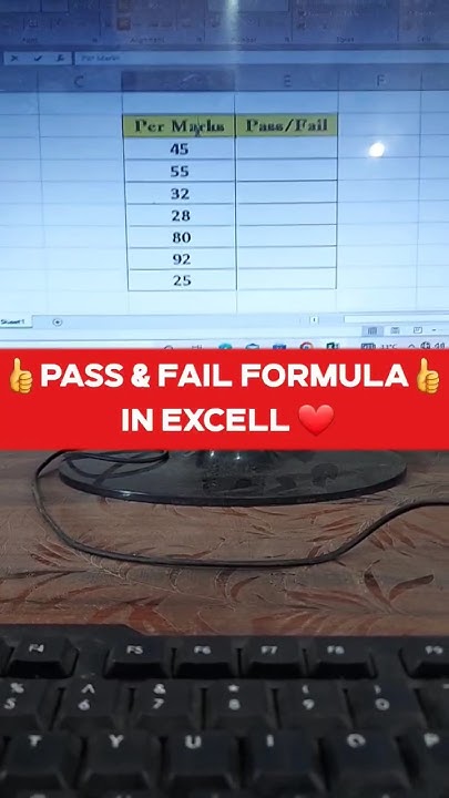 Pass & Fail Formula in Excel #excel #exceltips #short #shorts # ...