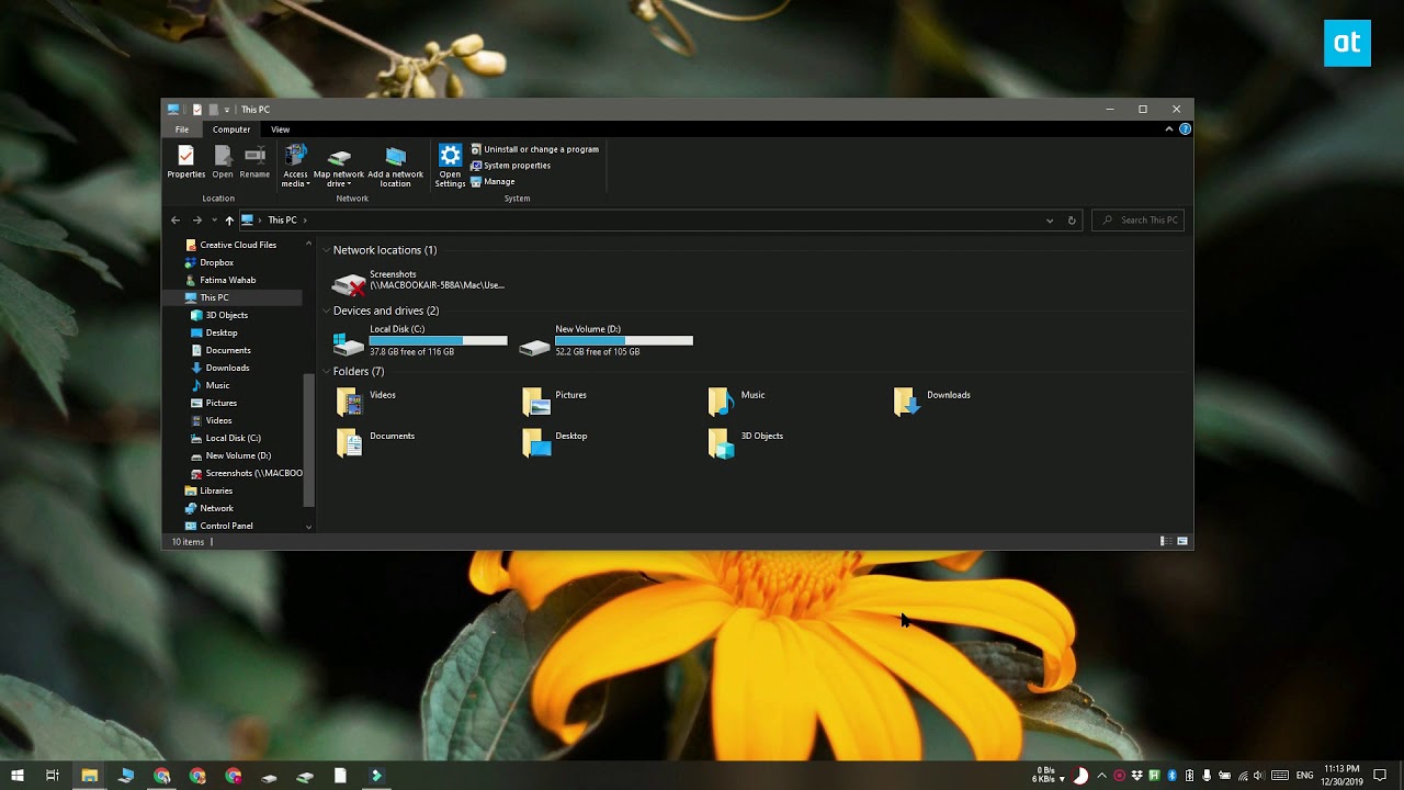 How to push Devices and drives to the top in This PC on Windows 10