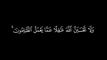 كروما قرآن | سورة إبراهيم | القارئ عبدالرحمن مسعد |جودة عالية|ولا تحسبن الله غافلا عما يعمل الظالمون