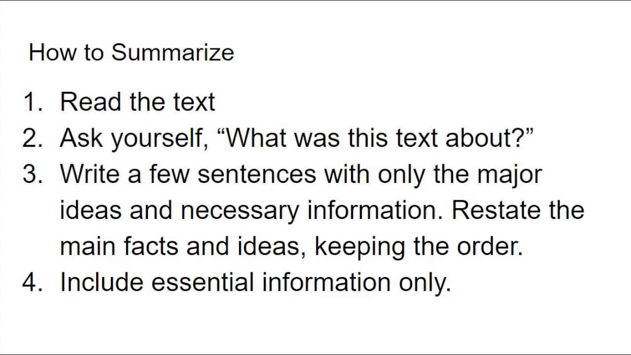 summarize yourself