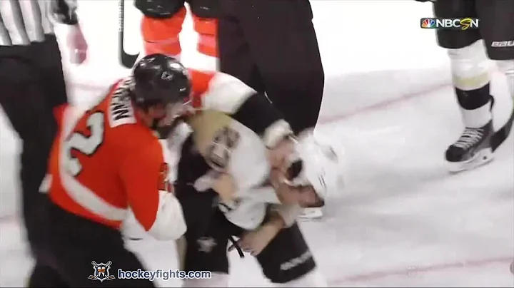 Steve Downie vs Luke Schenn Jan 20, 2015