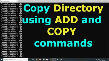 Docker Copy directory using ADD and COPY commands