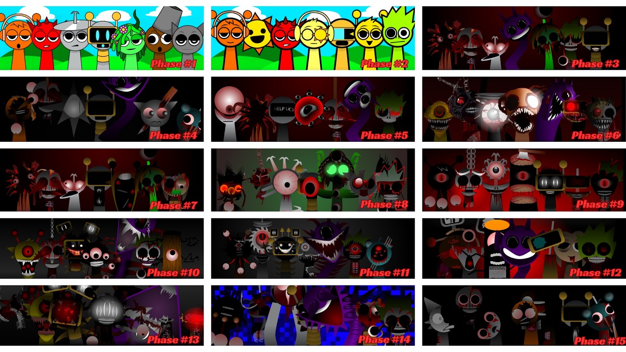 Incredibox Sprunki Mix | Mix All Characters || From Stage 1 To Stage 15 || Part 1