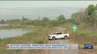 Portion of bike path in west Bakersfield to close for mosquito spraying