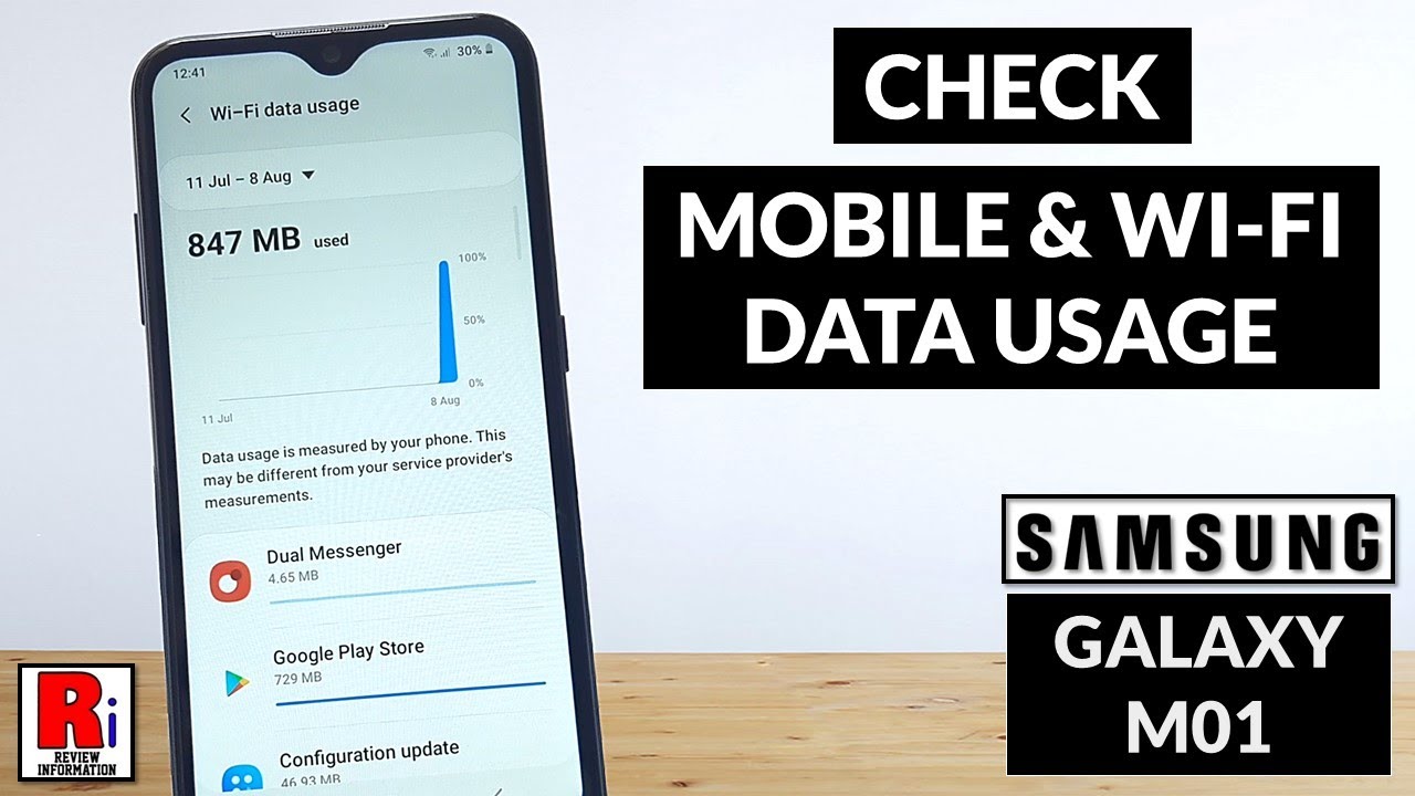 How to Check Data Usage on Samsung Galaxy M01 YouTube