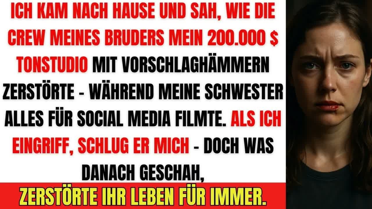 Mein Bruder zerstörte mein 200 000 $ Studio – und meine Schwester filmte alles!