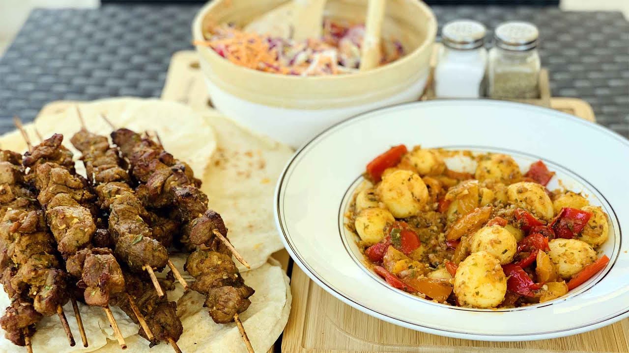 Brochettes d'agneau marinées à la Marocaine