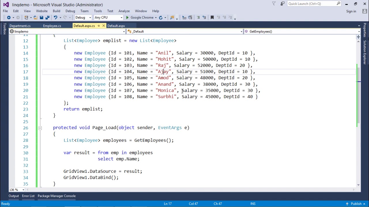 LinQ - Projection Operators - YouTube