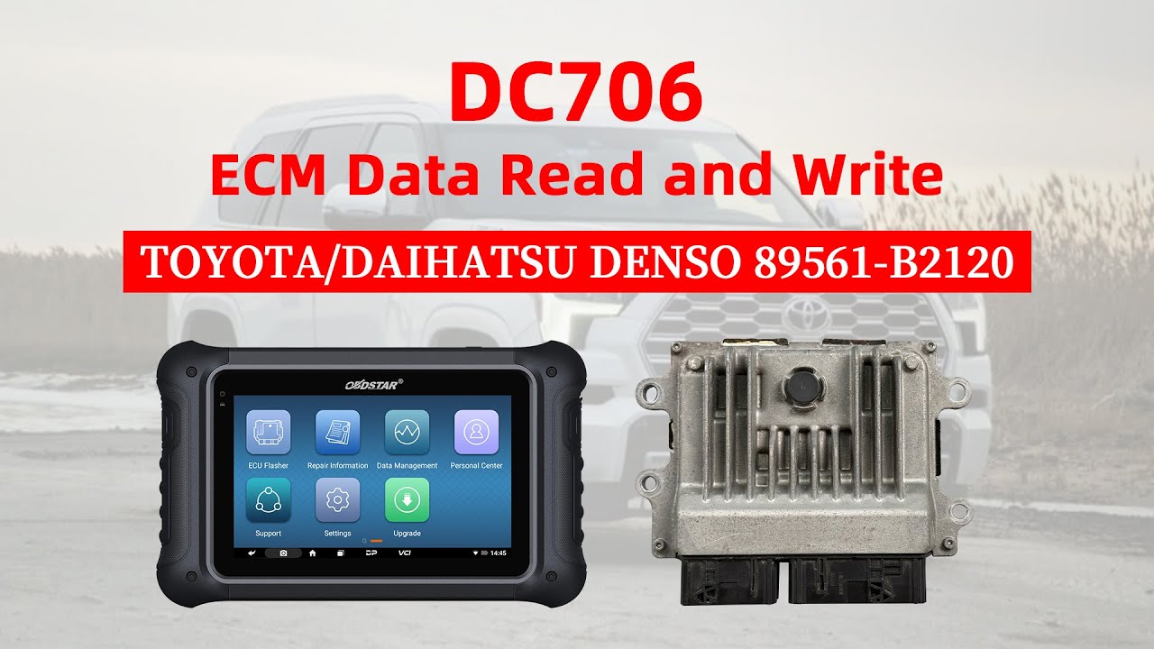 DC706 - TOYOTA/DAIHATSU DENSO 89561-B2120 ECM Data Read and Write