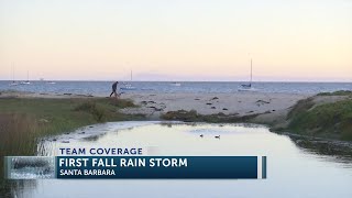 Santa Barbara's first major fall rainstorm caused problems on the roads and drainage