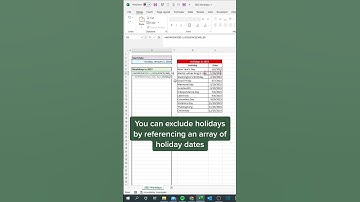 You can exclude holidays by referencing an array of holiday dates