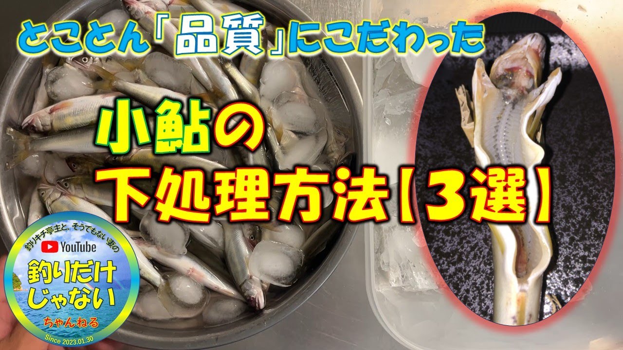【小鮎釣りノウハウ】小鮎の下処理方法【３選】、用途とお好みに合わせた3種類の下処理方法を実践・解説。とことん品質にこだわる捌き方。釣りキチ亭主が実践。美味しく食べるためのこだわりと、ノウハウを伝授。