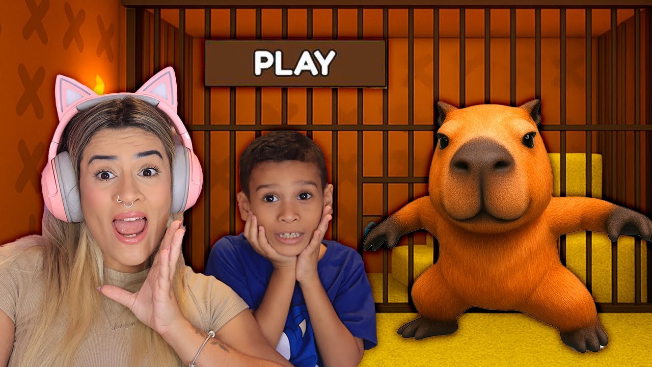 ESCAPANDO DA PRISÃO DA CAPIVARA com MEU FILHO no ROBLOX