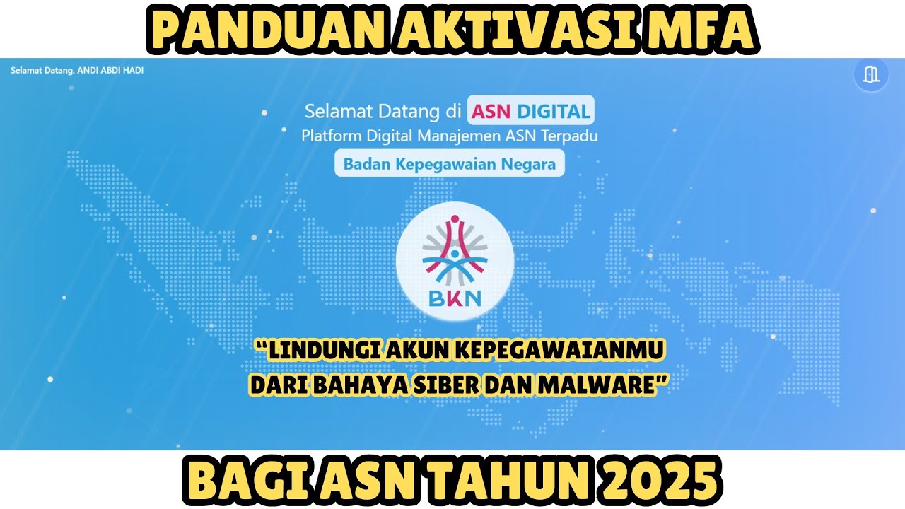 [PANDUAN] AKTIVASI MFA BAGI ASN TAHUN 2025 #mfa #asn #bkn #asndigital ...