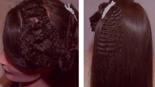 Прическа для длинных волос с плетением узлов / Hairstyle for long hair with braided knots