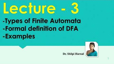 DFA Definition and Example | Lecture 3