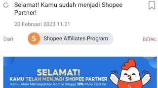 Ciri-ciri Akun Sudah Tergabung di Shopee Affiliate PARTNER Program