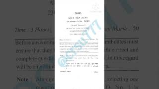 Second semester (MDC Public Ad.) question paper #crsu #exam #education #viral #study #shorts #new