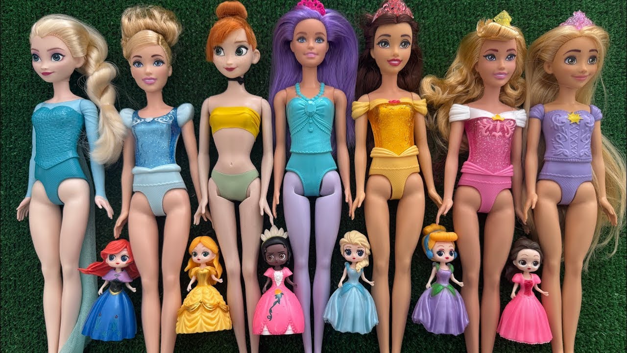 Disney Princess Doll Makeover ~ DIY Miniature Ideas for Barbie   Wig, Dress, Faceup, andMore! DIY