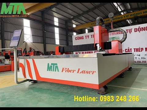 Video Máy cắt CNC Laser Fiber cắt inox dày 5mm - youtube