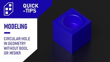 C4D QUICK TIP - circular hole in geometry without bool or mesher