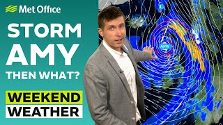 Weekend weather 02/10/2025 – Windy &amp; showery after Storm Amy – Met Office weather forecast UK