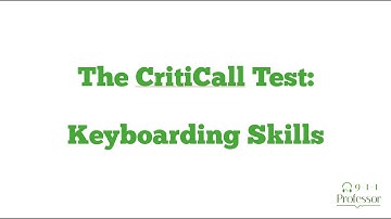 The CritiCall Test   Keyboarding Skills