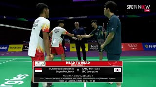 [BWF] MD - Quarter Final｜Bagas/Fikri (INA) vs Kang M. Hyuk/Seo S. Jae (KOR) | Thomas Cup Finals 2024