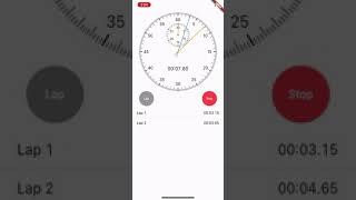iOS Stopwatch App Replica