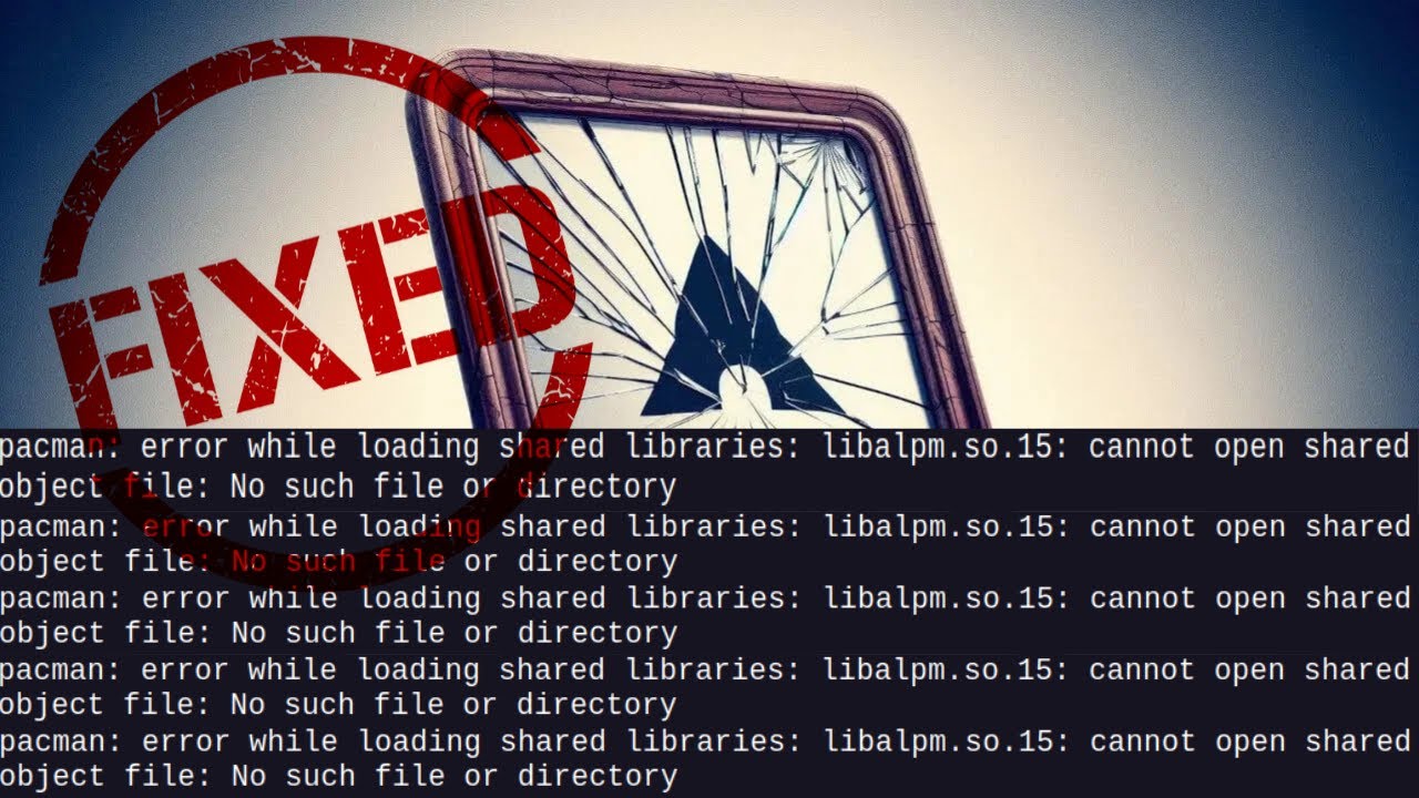How To Fix Broken Pacman In Arch Linux - YouTube