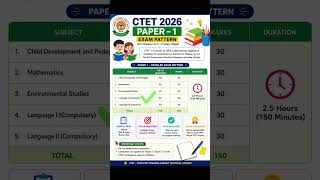 CTET 2026 exam pattern🦋#ctet #ctet2026 #ctetpreparation #ctetexampattern #viralvideo #viralshorts