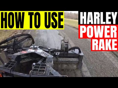 How to use the controls on a harley rake Tri-County  Excavating 'Dirt Boss'