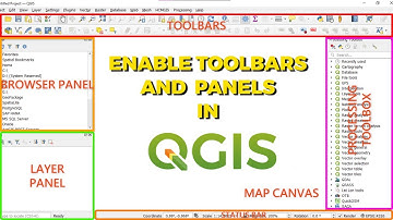 How to Enable Toolbars and Panels in QGIS || Show or Hide Toolbars and Panels - Tutorial 2
