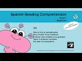 Easy Spanish Reading Comprehension. Beginners.