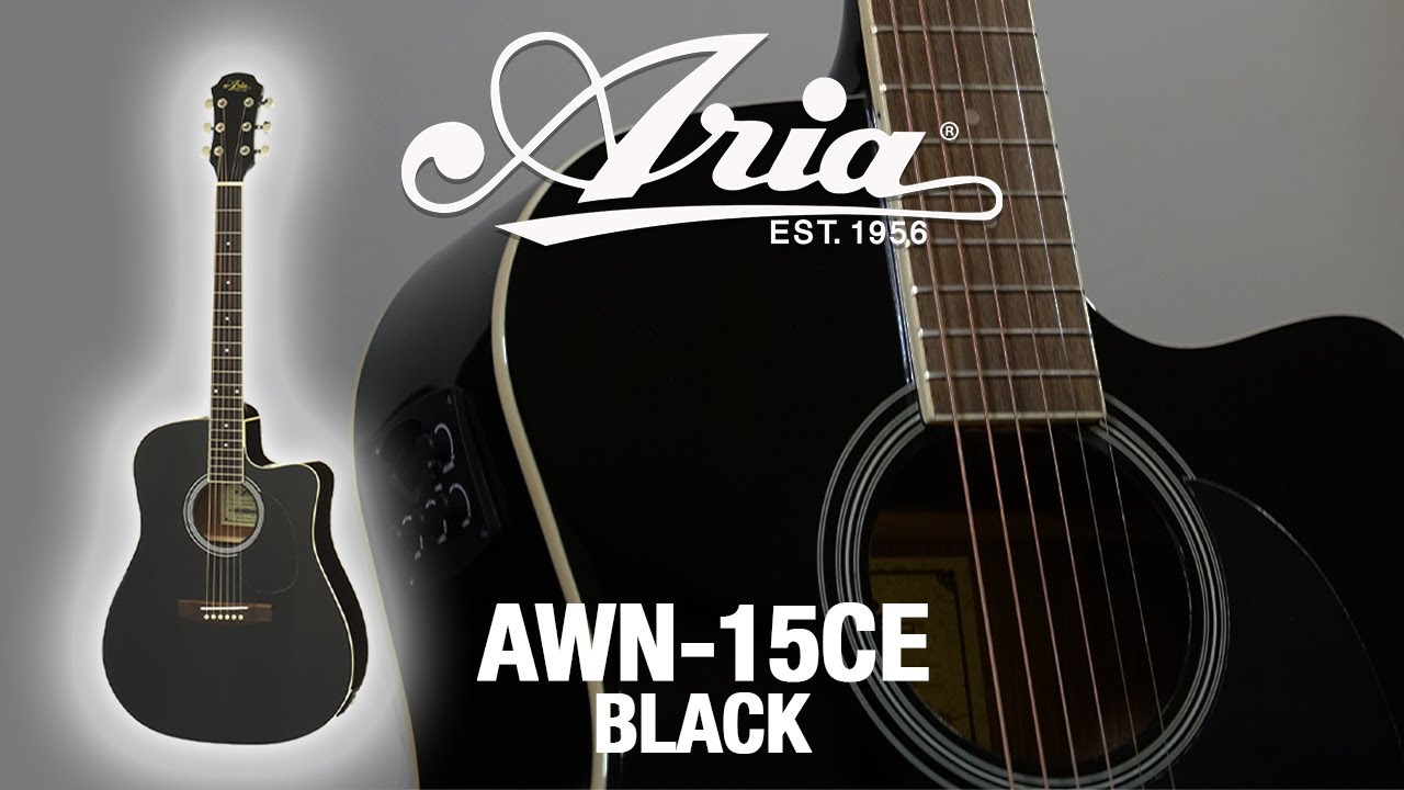 ARIA AWN15CE-BK (Black) Acoustic Sound Review #AriaisBack 