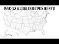 PAC-12 Conference & FBS Independents (2025)
