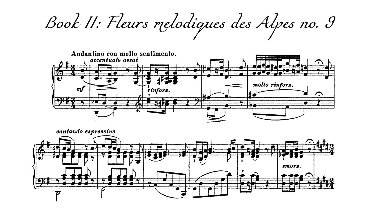 F. Liszt - Album d'un voyageur, S 156, Book II: Fleurs mélodiques